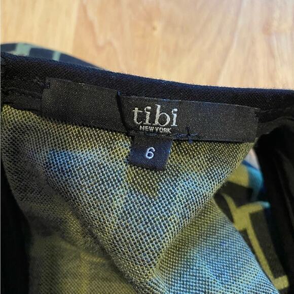 Tibi Women's Bodycon Midi Dress Size 6 Geometric Sleeveless Party Cocktail Dress - Picture 3 of 8